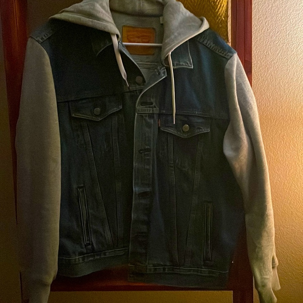 Blue and Grey Levi Denim Jacket! Hardly used